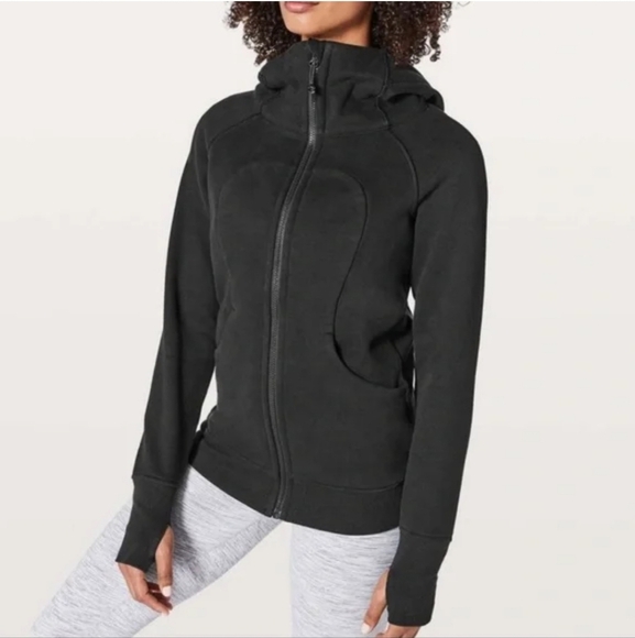 Lululemon Scuba Full-zip Hoodie Size 2 Athletic Thumb Holes Lightweight Warm - Picture 1 of 6